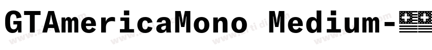 GTAmericaMono Medium字体转换